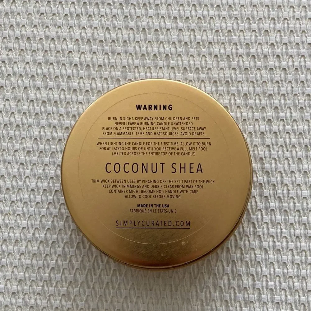 Simply Curated Coconut Shea Travel Candle